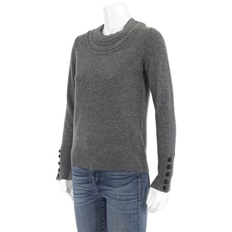 burberry carapelle sweater grey|burberry cashmere melange sweater.